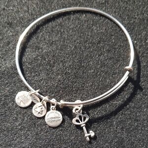 Silver Charm Bangle Bracelet